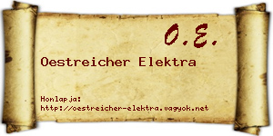 Oestreicher Elektra névjegykártya
